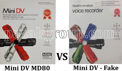 مقایسه دوربین مینی دی وی تقلبی طرح با دوربین مینی دی وی MD80 اصلی اورجینال